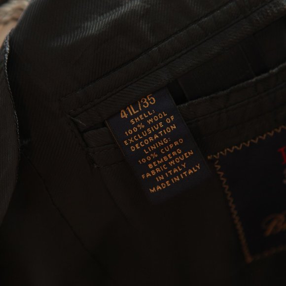 Brooks Brothers Men's gray check 100% Wool Fitzgerald Suit Jacket 41L 35 blazer - Picture 8 of 8